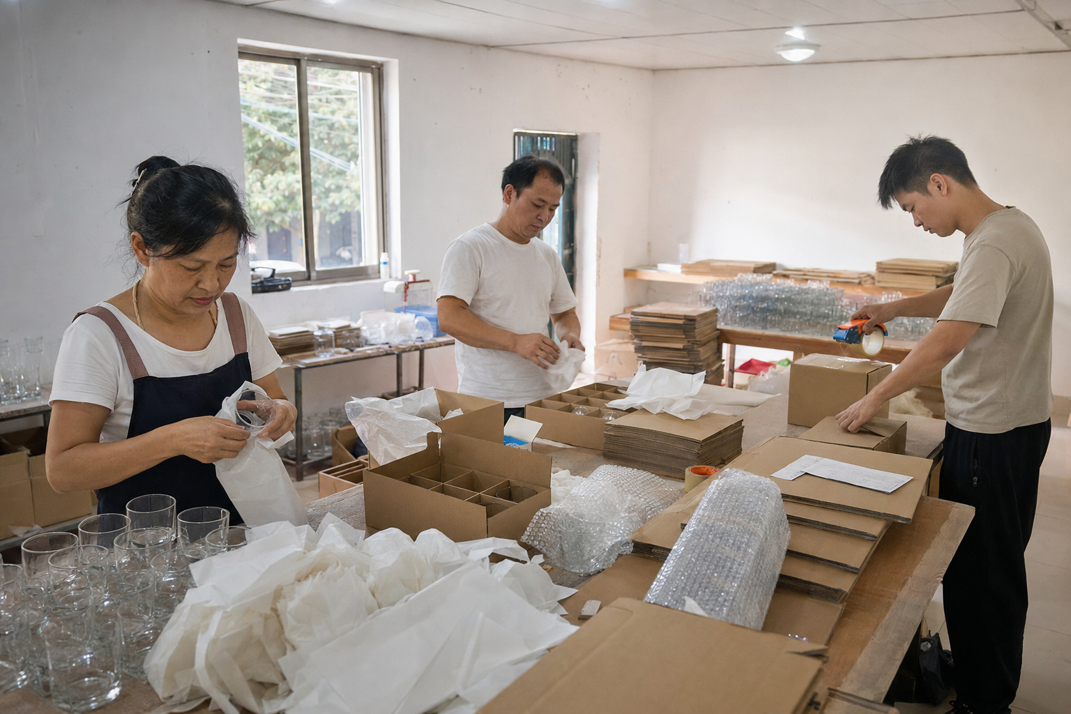 Glassware protective packing